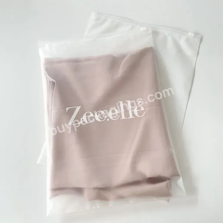 Recyclable Zipper Packing Bag For Clothes For Small Business Tshirt Packaging Bag Custom With Logo Printed