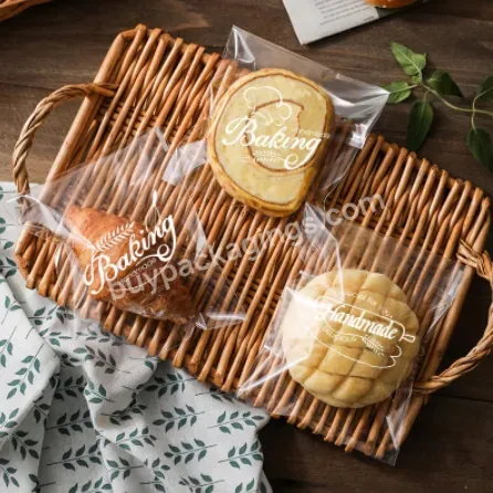 Recycle Accept Custom Bopp Cellophane Plastic Poly Bags For Biscuits Bread Candy Christmas Gifts