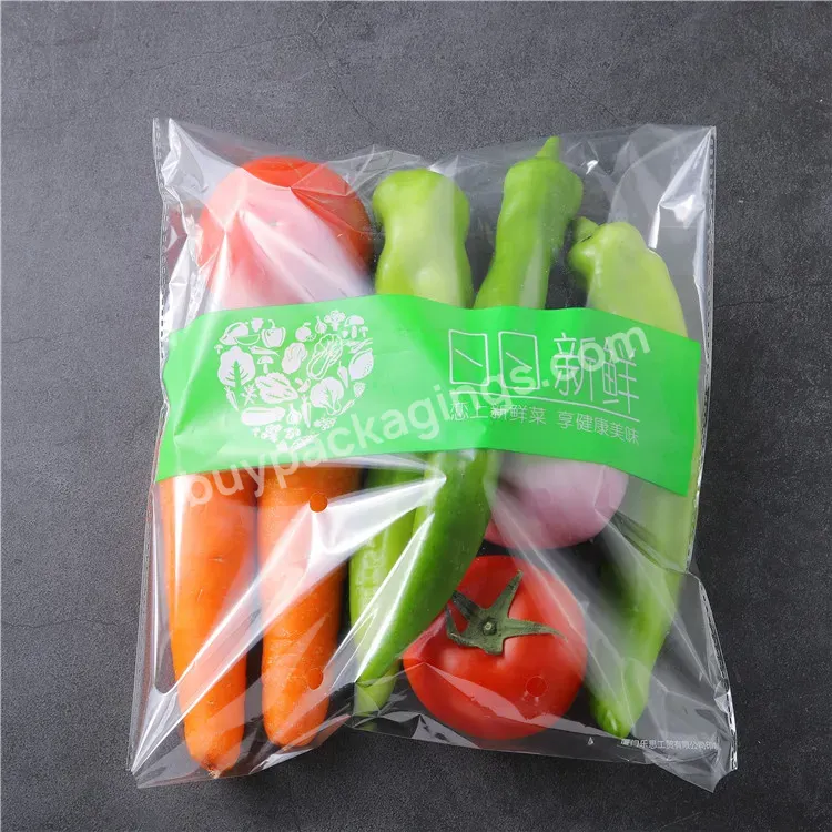Recycle Cpp Opp Polyethylene Micro Perforated Plastic Fresh Vegetable Fruit Bag Packaging