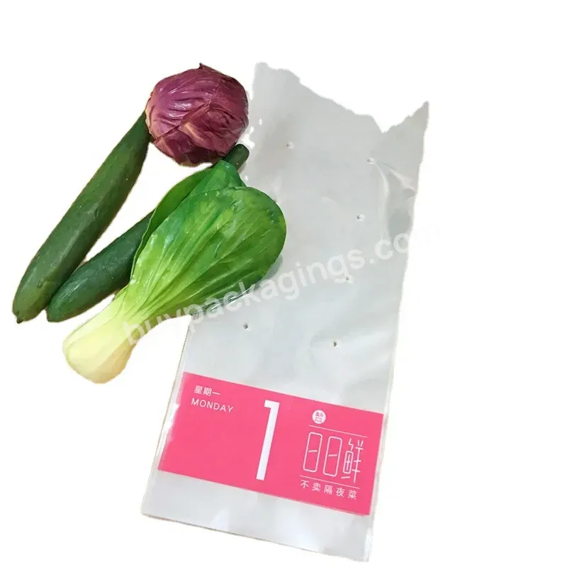 Recycle Vegetable Protection Packaging Bag With Punch Hole Self Adhesive Seal Plastic Opp Cpp Cellophane Bag