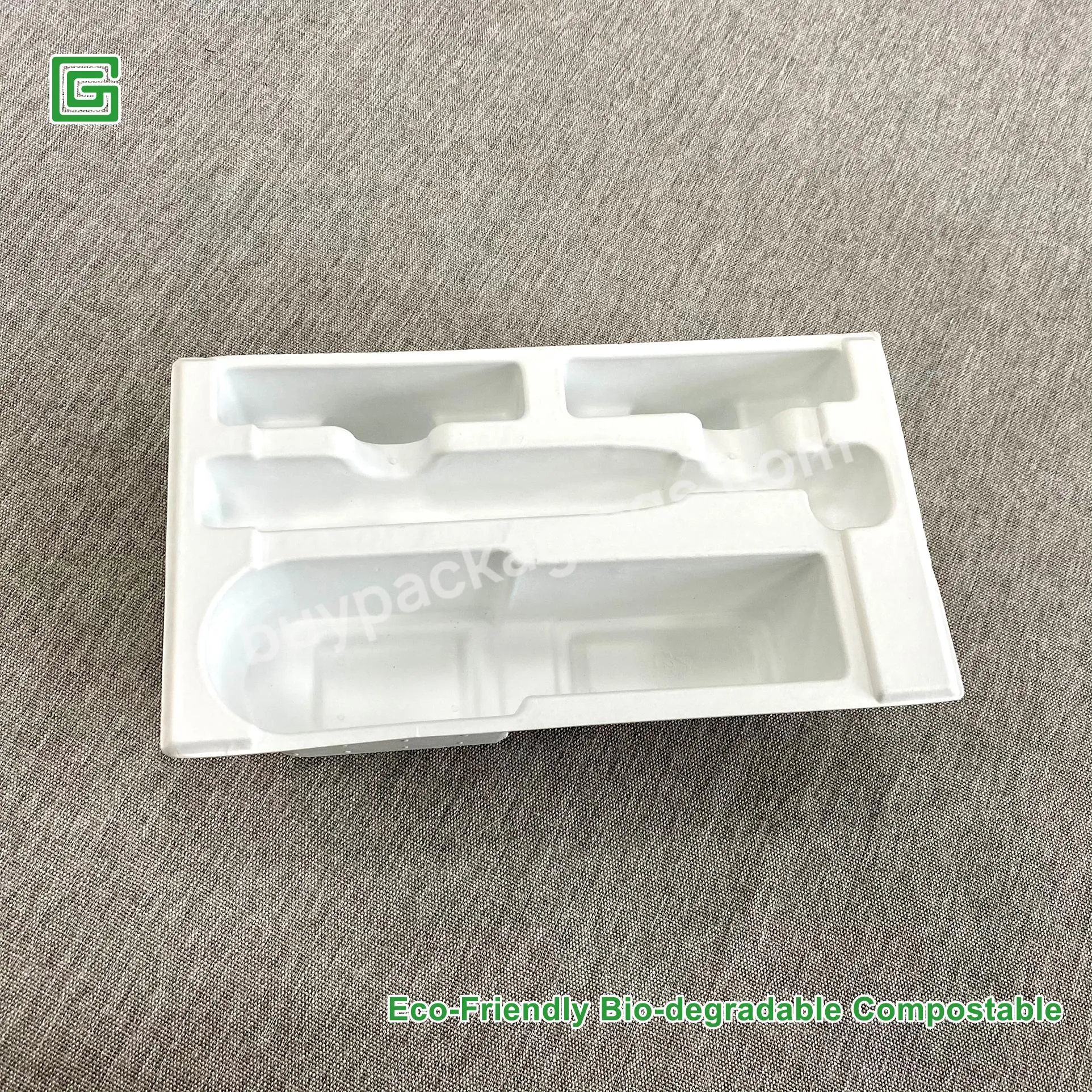 Recycle White Paper Pulp Material Custom Logo Print Electric Toothbrush Molded Pulp Paper Insert With Free Design