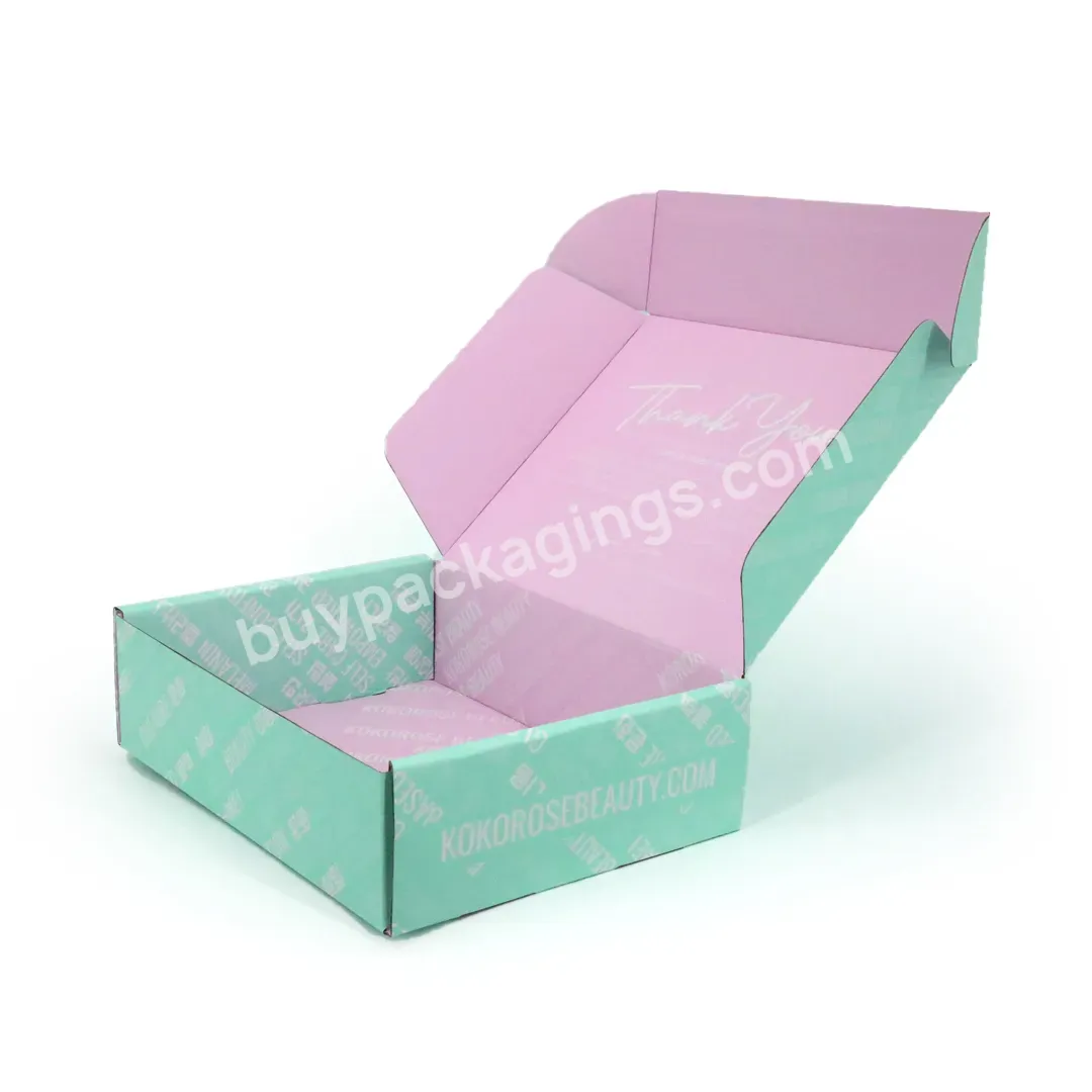 Recycled Brown Corrugated Mailer Shipping Unique Color Clothing Packaging Printing Foldable Boxes Custom Logo