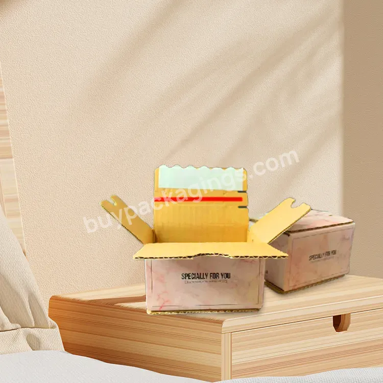 Recycled Corrugated Box Cardboard Zipper Tear Strip Mailer Print Rigid Packaging Kraft Paper Shipping Boxes