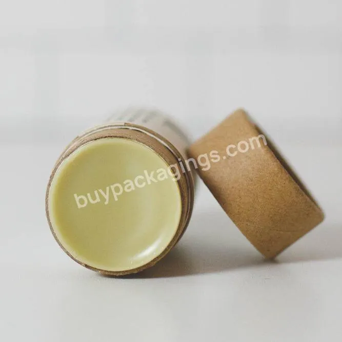 Recycled cosmetic packaging brown kraft cardboard natural deodorant paper tube packaging