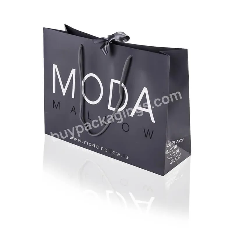 Recycled custom cardboard luxury paper gift bag with handle for shopping bag with your own logo