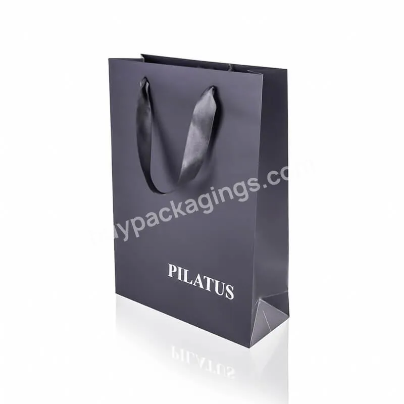 Recycled custom cardboard luxury paper gift bag with handle for shopping bag with your own logo