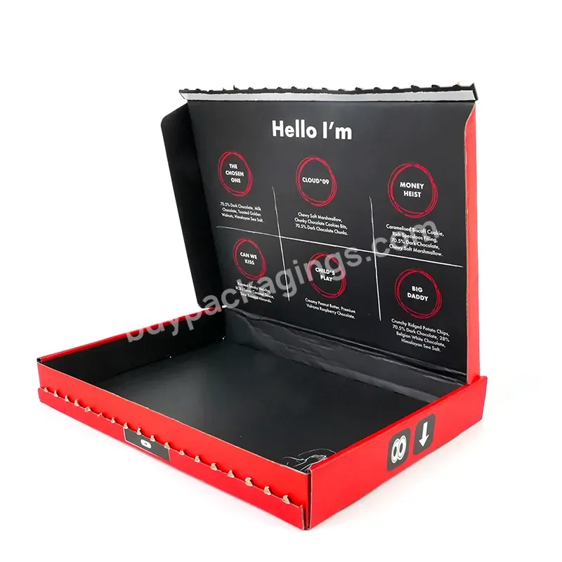 Recycled Custom E-commerce Corrugated Cardboard Box Matte Black Clothes Mailer Shipping Box With Self Stick Zipper Closing