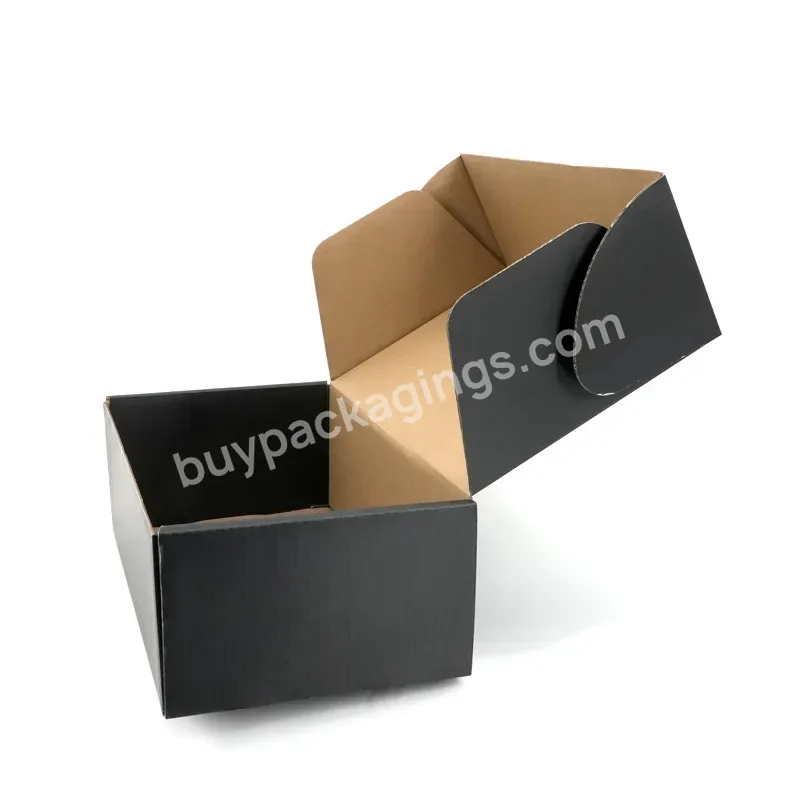 Recycled Custom Logo Packaging Box Natural Beauty Skincare Set Mailing Shipping Boxes Black Mailer Gift Box
