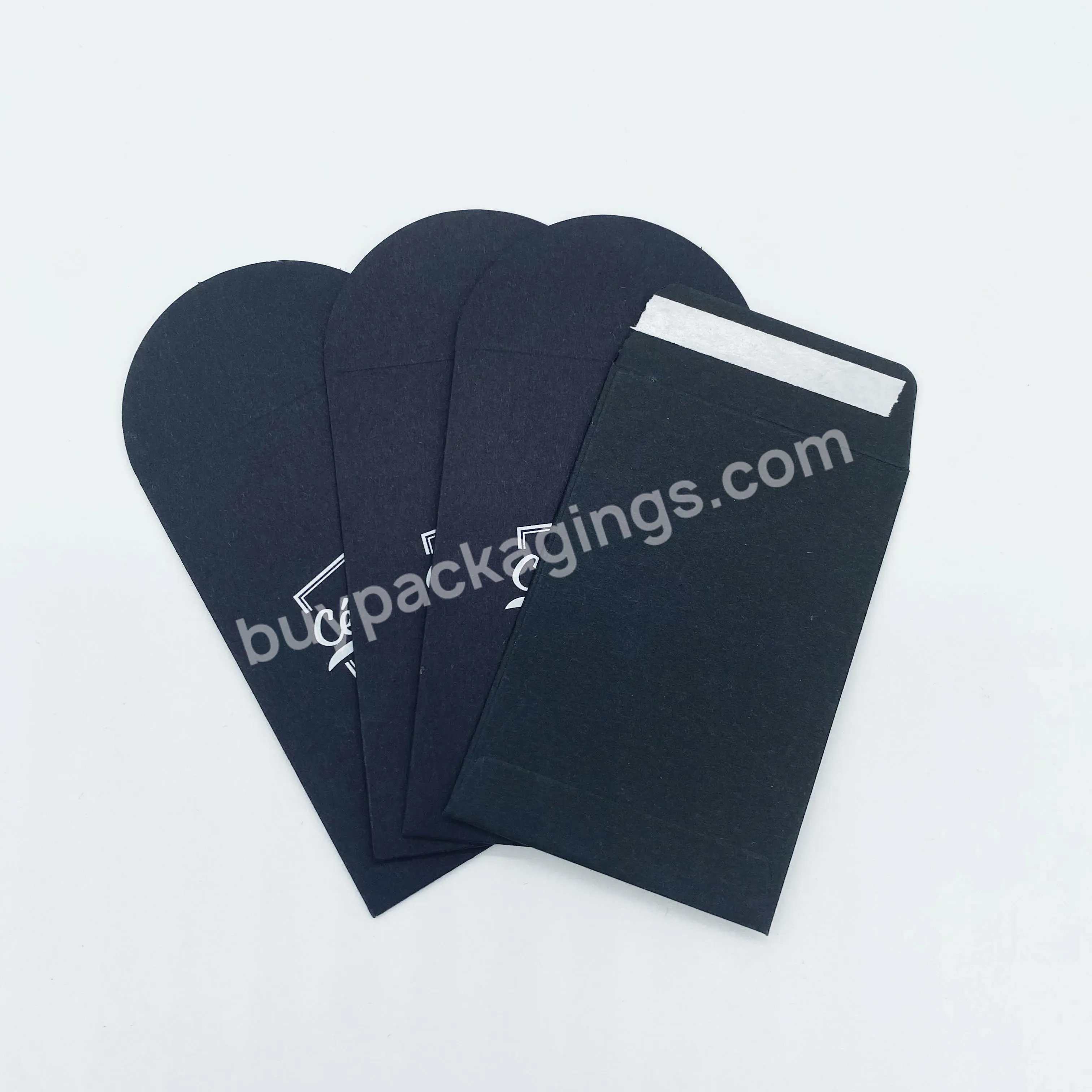 Recycled Custom Uv Foil Printed Luxury Small Gift Card Black Coin Paper Envelope Packaging Money Gift Envelopes