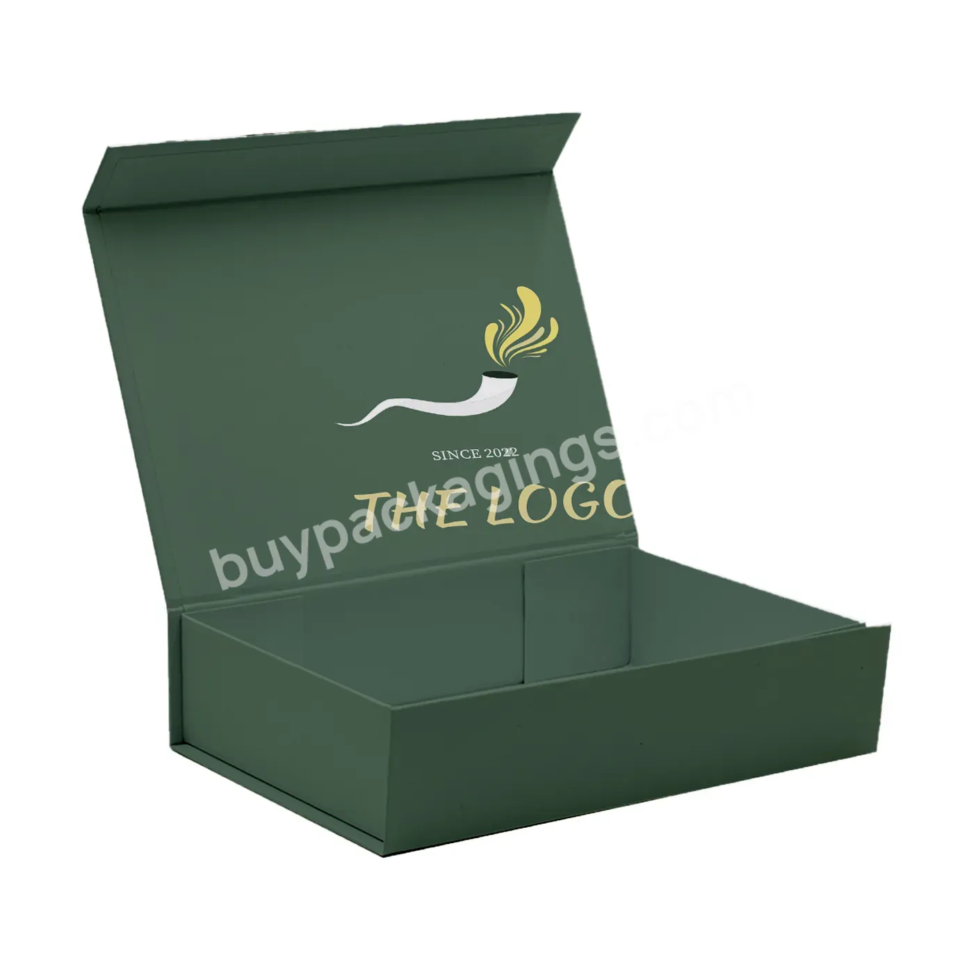 Recycled Dark Green Fashion High-end Atmospheric Jewelry Gift Packaging Paper Box