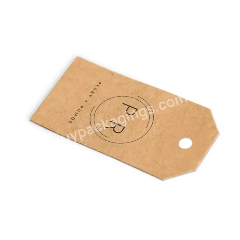 Recycled Eco Custom Kraft Gold Foil Leather Purse Garment Hang Tag