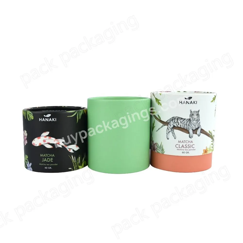 Recycled food grade coffee paper packaging tube cylinder box