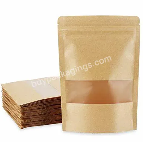 Recycled Kraft Brown Paper Bag Standup Pouches Food Packaging Heat Seal Free Design Custom Logo Printing - Buy Food Container Storage,Kraft Paper Standup Pouches,Bag Recycled Kraft Paper Bag Kraft Paper Food Bag.