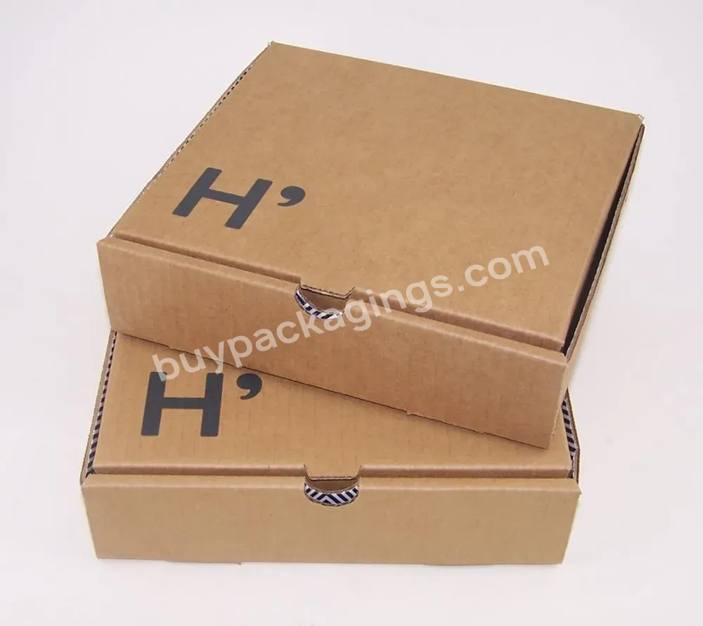 Recycled Materials Secure Black Corrugated Carton Packaging Paper Box