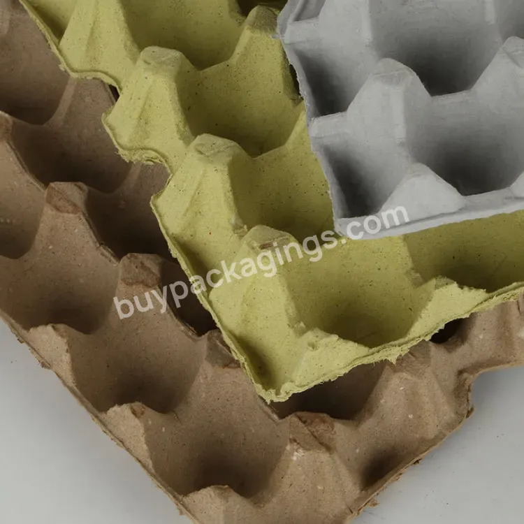 Recycled Paper Pulp 30 Cells Egg Flat Tray Economy Cheap Egg Tray Colorful Tray