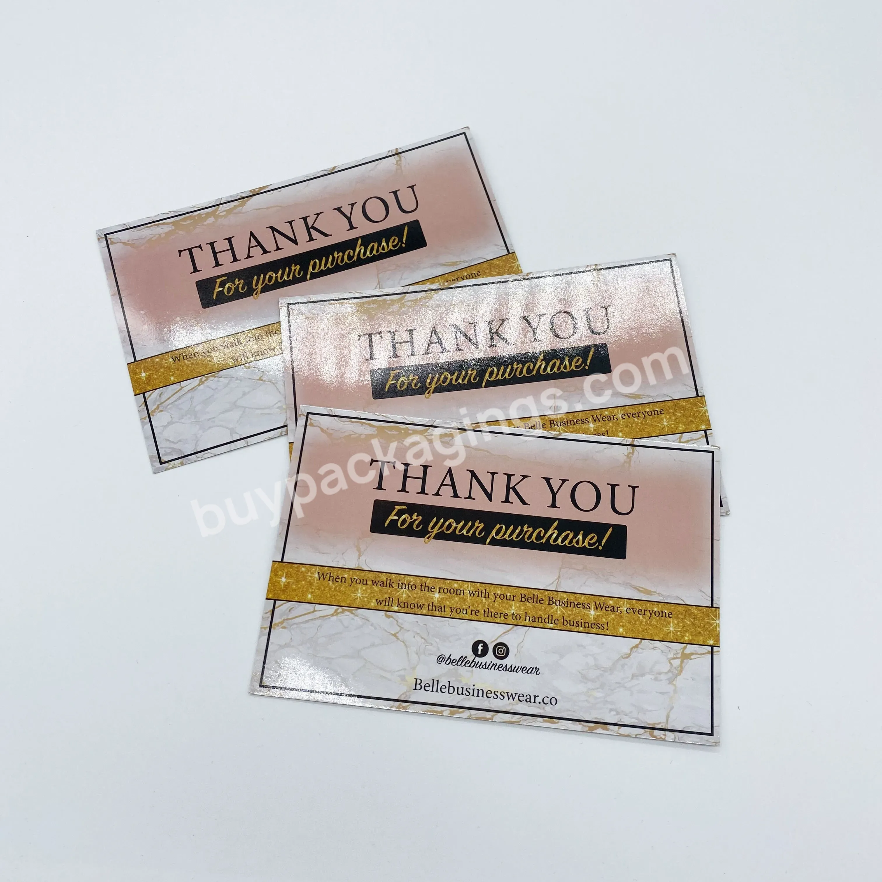 Recycled Paper Thank You Greeting Card Postcards With Logo Customized Fancy Design Offset Custom Printing Business Card