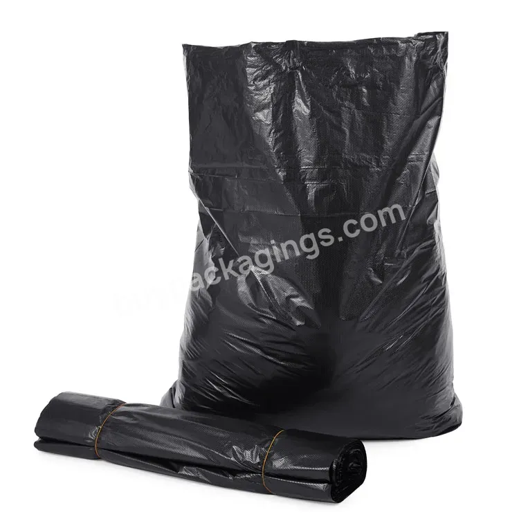 Recycled Pe Plastic Grocery Trash Bag Reusable Bolsas Negras Para Basura Heavy Duty Refuse Bin Outdoor Garbage Bags