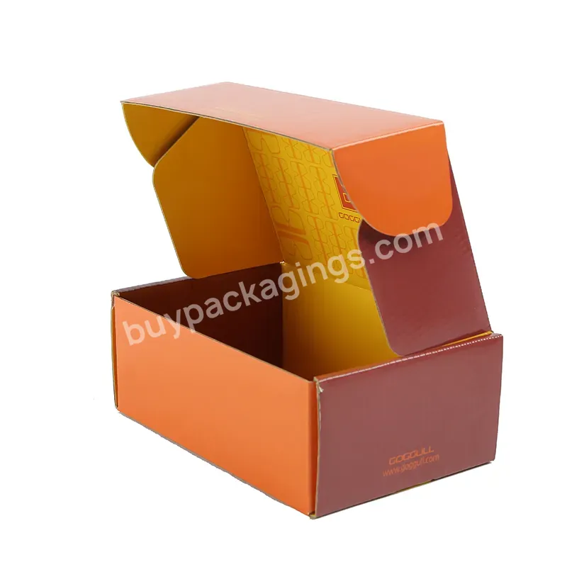 Recycled Shipping Boxes Custom Logo Corrugated Kraft Flip Shoe Box For Gift