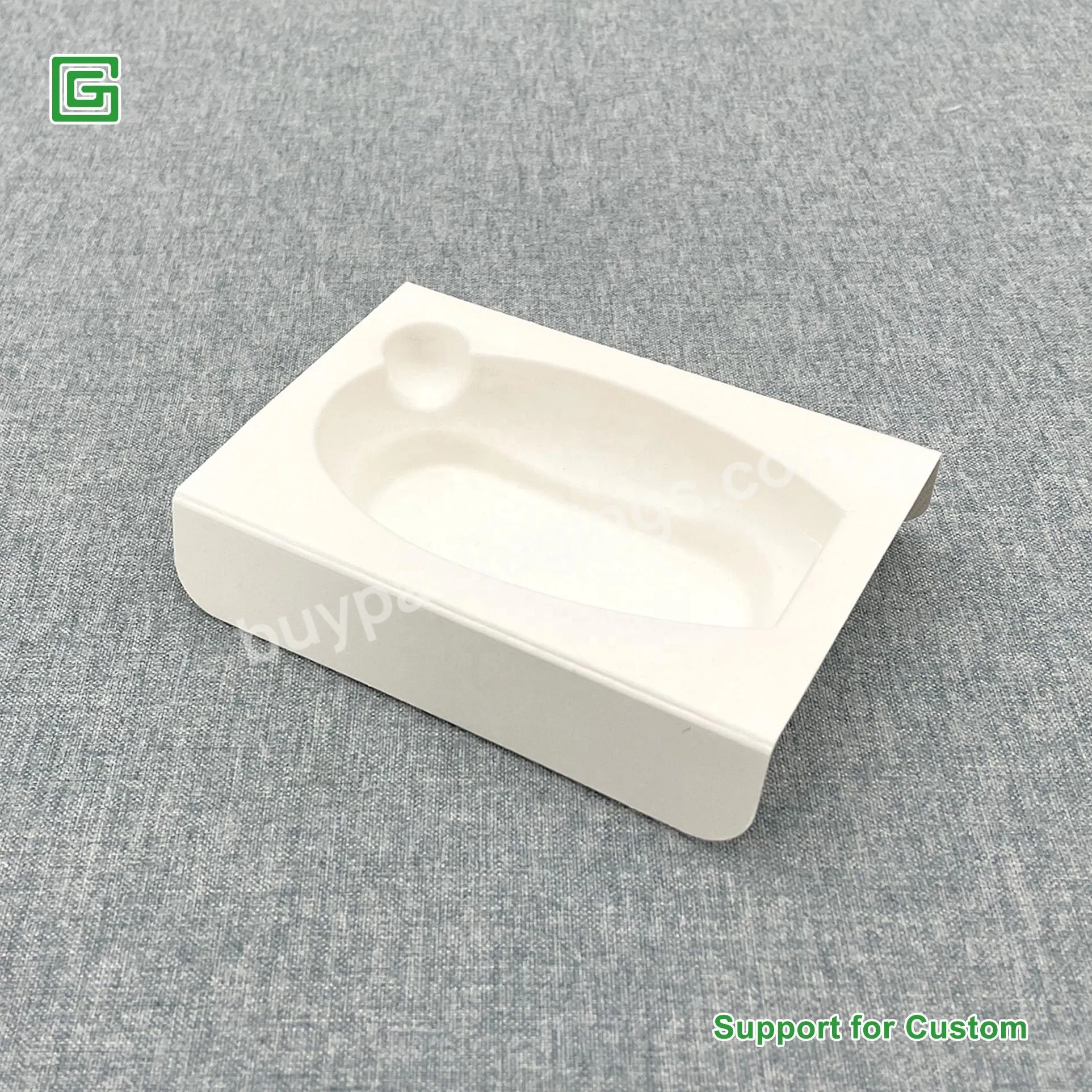 Recycled Wholesale Custom Square Folding Molded Paper Fiber Inner Tray Packaging
