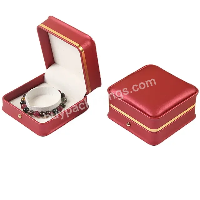 Red Leather Pu Jewelry Box For Necklace Custom Jewelry Gift Faux Leather Packaging Plastic High End - Buy Red Leather Pu Jewelry Box For Necklace Custom Jewelry Gift Box,Jewelry Faux Leather Jewlery Packaging Box,Custom Plastic High End Within Velvet