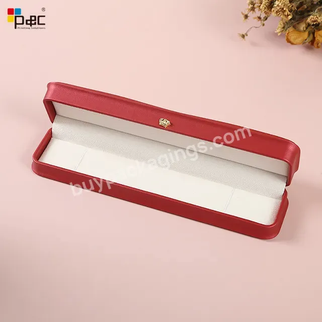 Red Leather Pu Jewelry Box For Necklace Custom Jewelry Gift Faux Leather Packaging Plastic High End - Buy Red Leather Pu Jewelry Box For Necklace Custom Jewelry Gift Box,Jewelry Faux Leather Jewlery Packaging Box,Custom Plastic High End Within Velvet