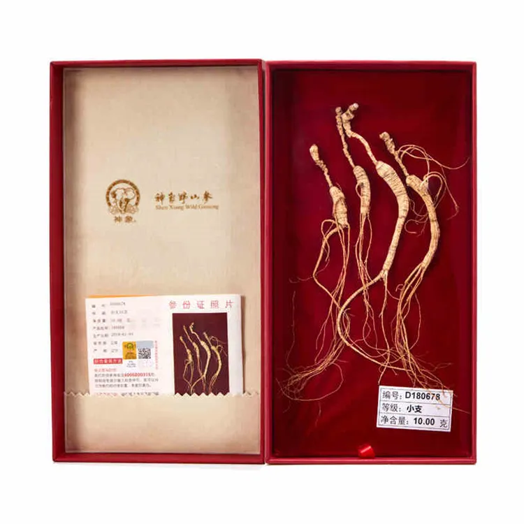 red packaging fresh root ginseng gift box