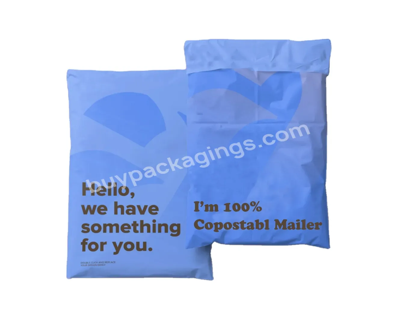 Red/brown/orange Customized Shipping Plastic Bags With Various Logo Sizes Are Used To Package Compostable Bag