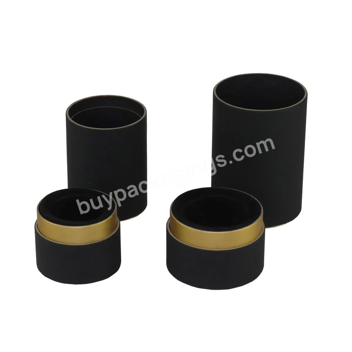 reed diffuser bottle paper tube cosmetic packaging new style black round perfume cylinder gift box