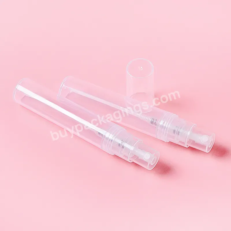 Refillable 10ml 0.5oz Cosmetic Pocket Size Mist Spray Bottle Round Small Plastic Perfume Bottle With Sprayer