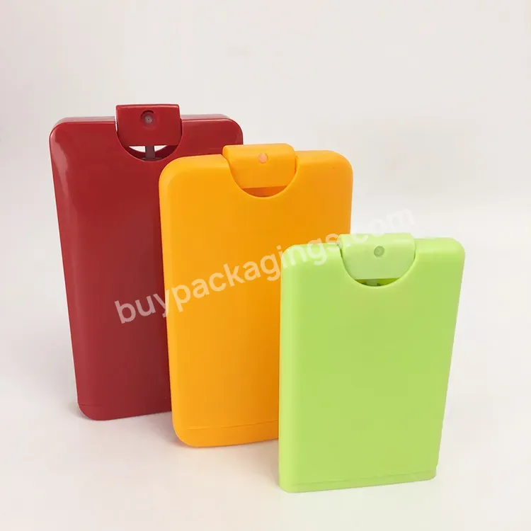 Refillable 45ml Flat Credit Card Perfume Atomizer Bottle Red Yellow Blue