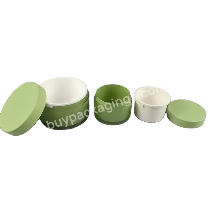 Refillable Plastic Cosmetic Jars With Screw Lid For Face Cream Packaging 100g