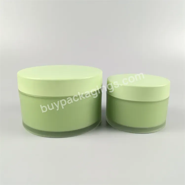 Refillable Plastic Cosmetic Jars With Screw Lid For Face Cream Packaging 100g