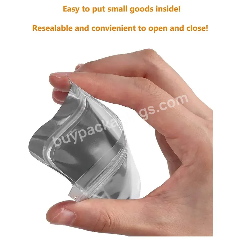 Resealable Aluminium Foil Clear Food Packaging Bag Design Printing Stand Up Pouches