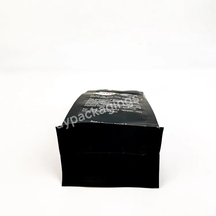 Resealable Aluminium Foil Stand Up Zipper Lock Quad Side Seal Flat Bottom Valve Coffee Beans Bags Packaging