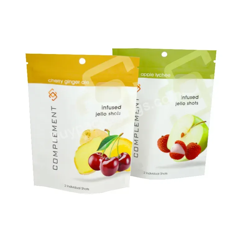 Resealable Doypack Pouches Plastic Food Colored Stand Up Pouches Bag Custom Mylar Food Bag With Zipper