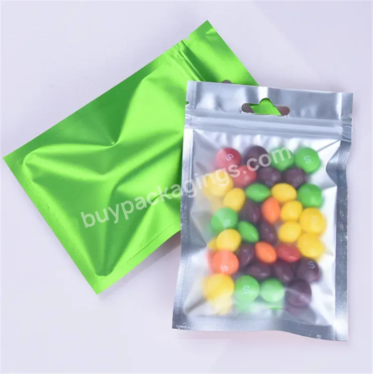 Resealable Mylar Zip Lock Food Storage Bags With Clear Window For Food Self Sealing Storage Bag