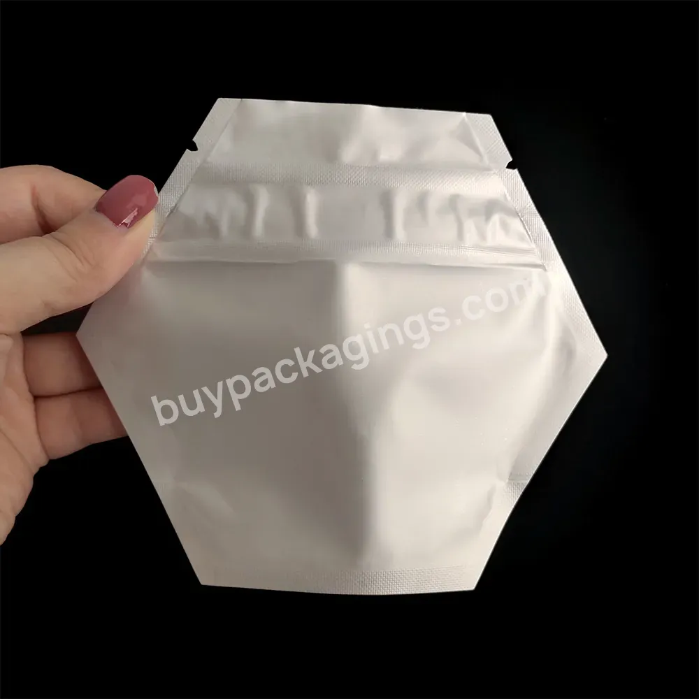 Resealable Shaped Stand Up Cookie Candy Shape Die Cut Small Mylar Bags 3.5 Custom Shape Mylar Bag Pure Aluminium With Zipper