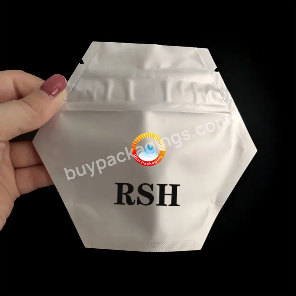 Resealable Shaped Stand Up Cookie Candy Shape Die Cut Small Mylar Bags 3.5 Custom Shape Mylar Bag Pure Aluminium With Zipper