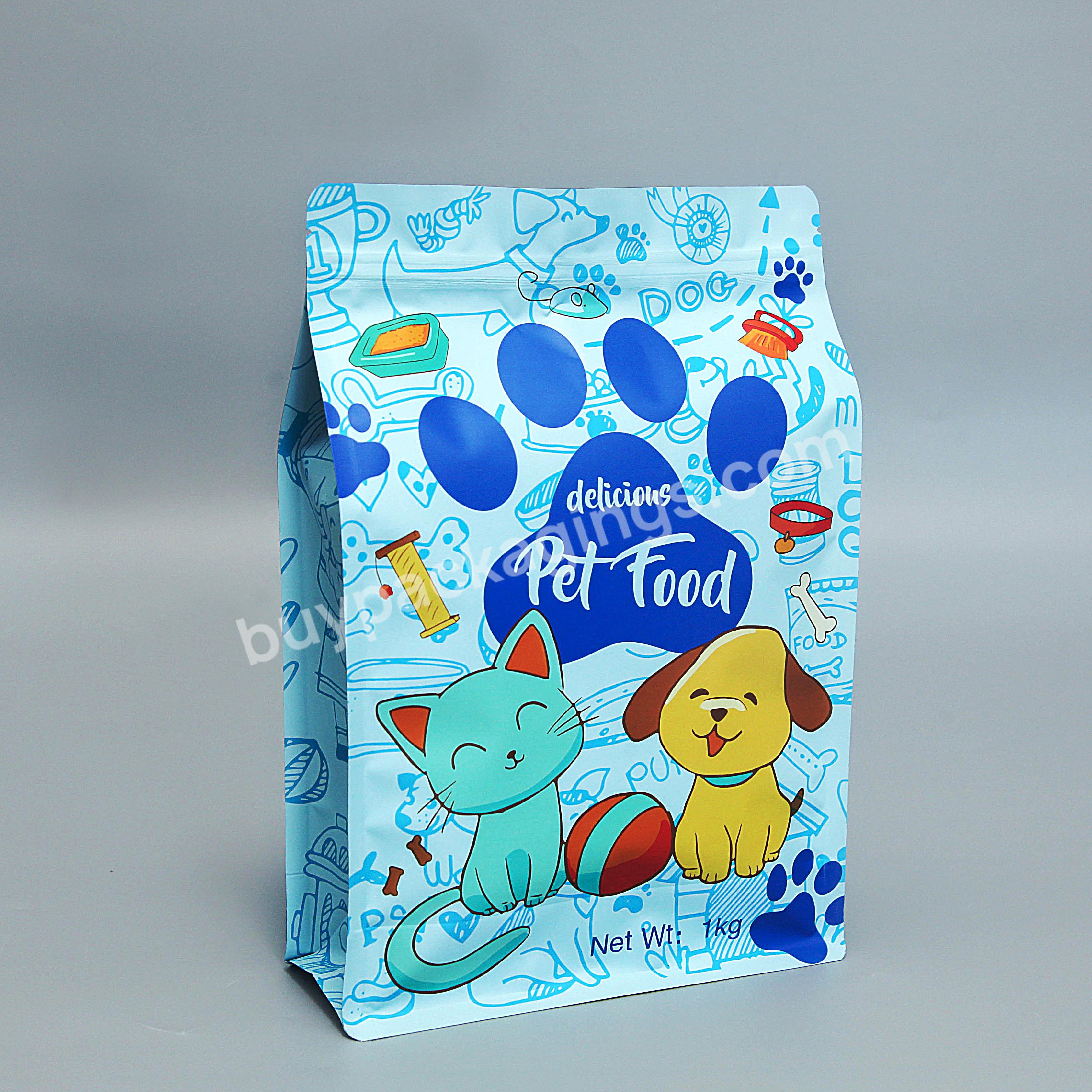 Resealable Zipper 500g 1kg Laminated Aluminum Foil Dog Cat Animal Feed Package Pouch Pet Food Storage Packaging Bag