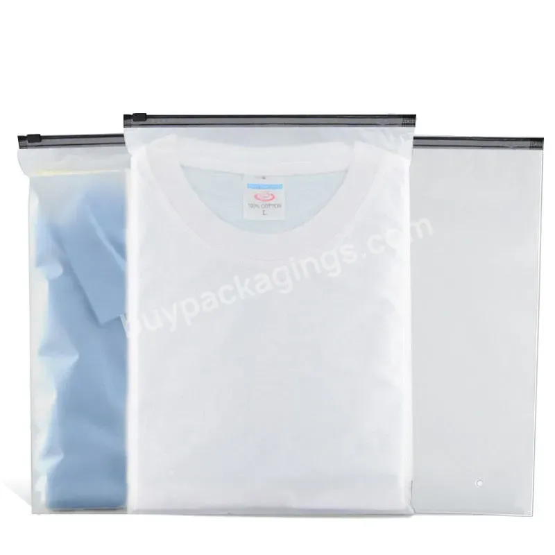 Resealable Zipper Bags Custom Logo Printed Frosted Plastic Packaging Clothing Zip Lock Bag