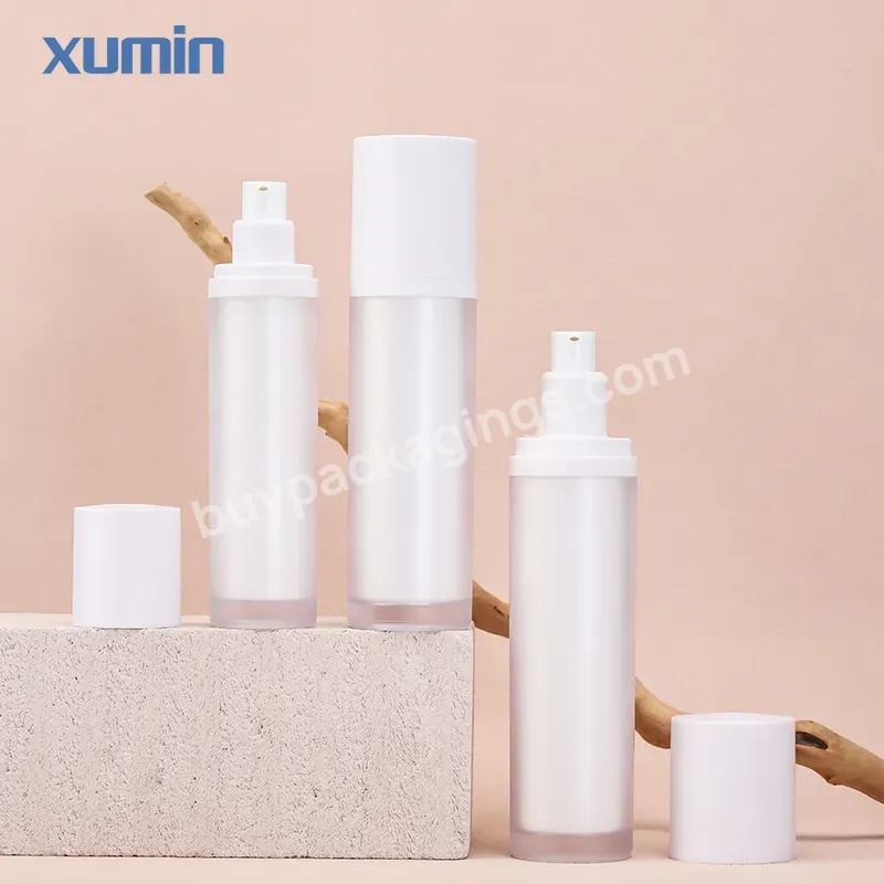 Resistant Luxury Airless Pump Bottle With Pump Cosmetic Airless Bottle 50ml 100ml 120ml White Airless Cosmetic Bottles