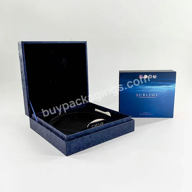 Retail Manufacturer Custom Brand Self Design Folding Box Caviar Gift Box