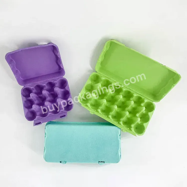 Retail Manufacturer Recyclable Personalized Pulp Tray Packaging Paper Pulp Box Egg Cartons