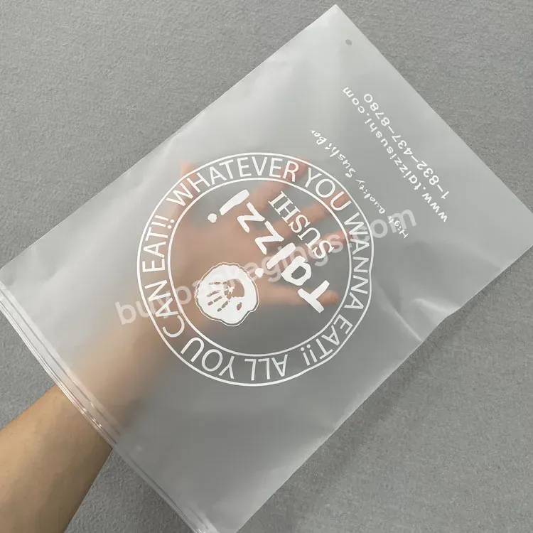 Retail Packaging Clothes Zipper Bags Custom Logo Frosted Zip Bag Customised Plastic Bag