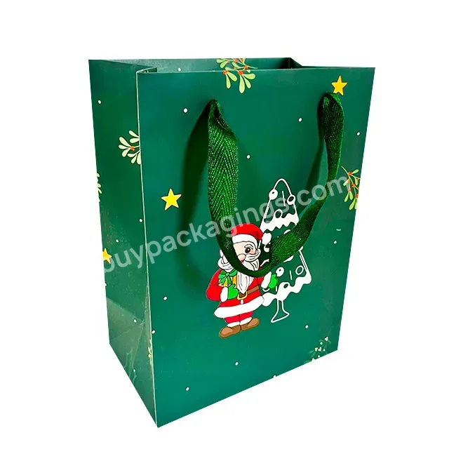 Retail Shopping Clothing Bag Xmas Decorative Party Packaging Christmas Candy Bags