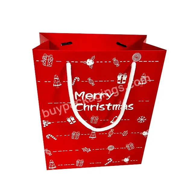 Retail Shopping Clothing Bag Xmas Decorative Party Packaging Christmas Candy Bags