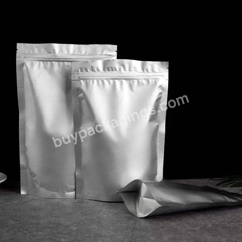 Reusable 1 / 2 / 5 Gallon 7 7.5 Mil Heat Seal Metallic Silver Aluminum Foil Stand Up Ziplock Smell Proof Mylar Food Storage Bag