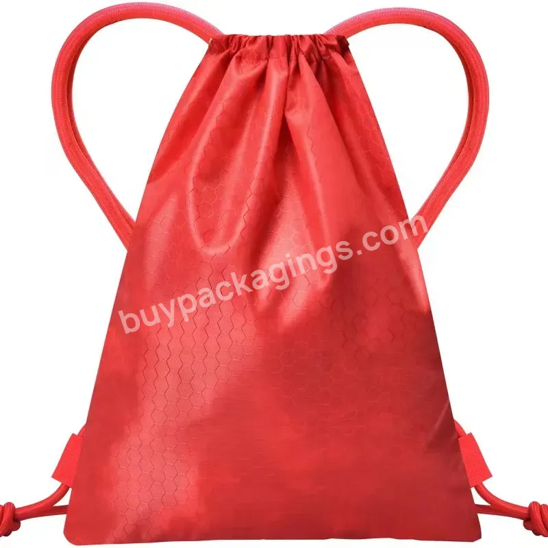 Reusable 420d Waterproof Polyester Nylon Drawstring Bag/wholesale Drawstring Backpack/promotional Kids Custom Drawstring Bag