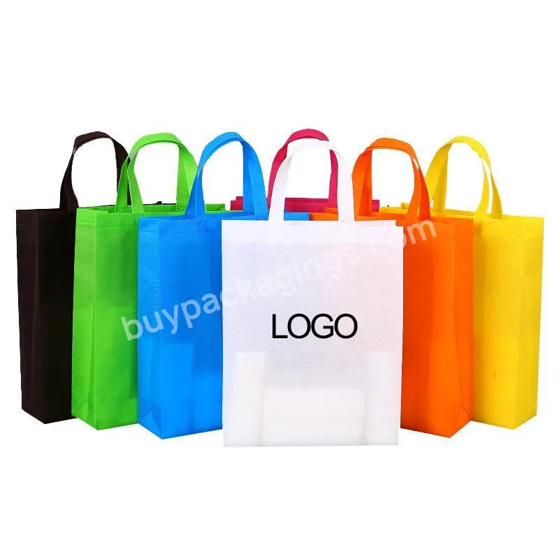 Reusable Carry Laminating Plaid Holographic Custom Boutique Non Woven Printed Bag For Shopping
