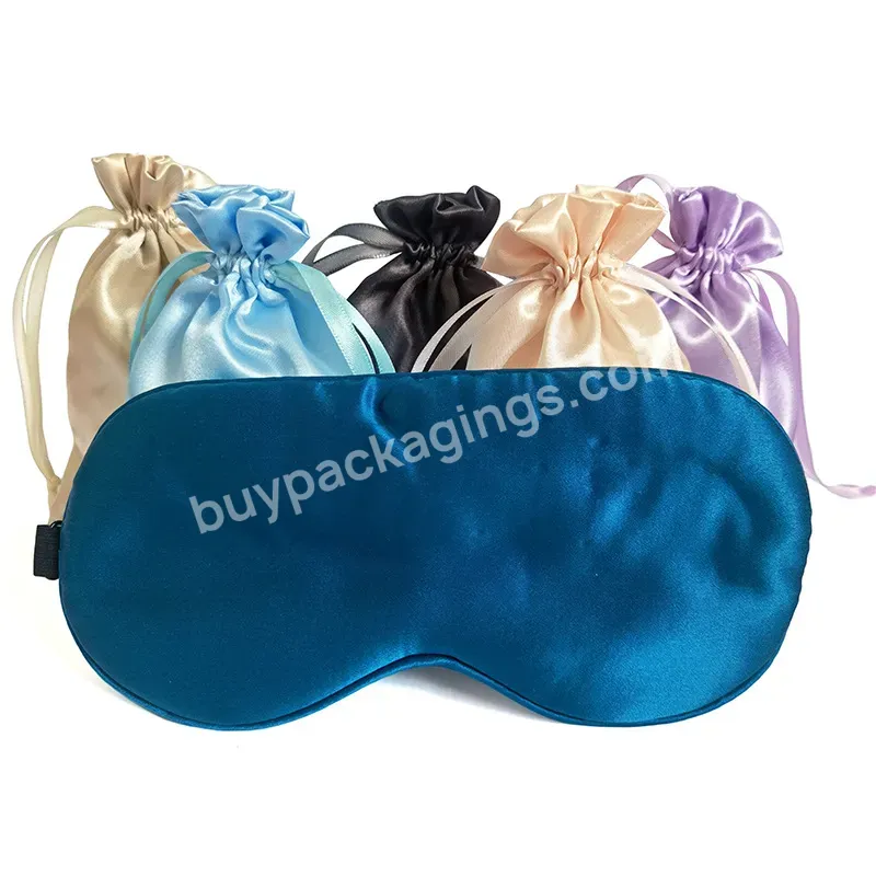 Reusable Custom Luxury Silk Satin Pouch Bag Drawstring Bag Gift Bags With Ribbon Textile Packaging For Bikini Wig Saree